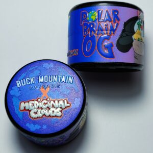 Medicinal Clouds + Buck Mountain Cannabis 'Polar Brain OG' Cold Cure Live Rosin 159-90u