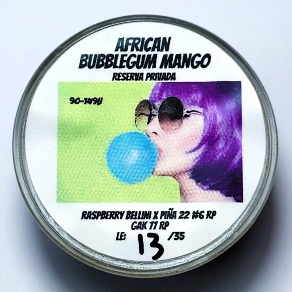 Real Cannabis Chris 'African Bubblegum Mango' LE Reserva Privada Cold Cure Live Rosin 90-149u