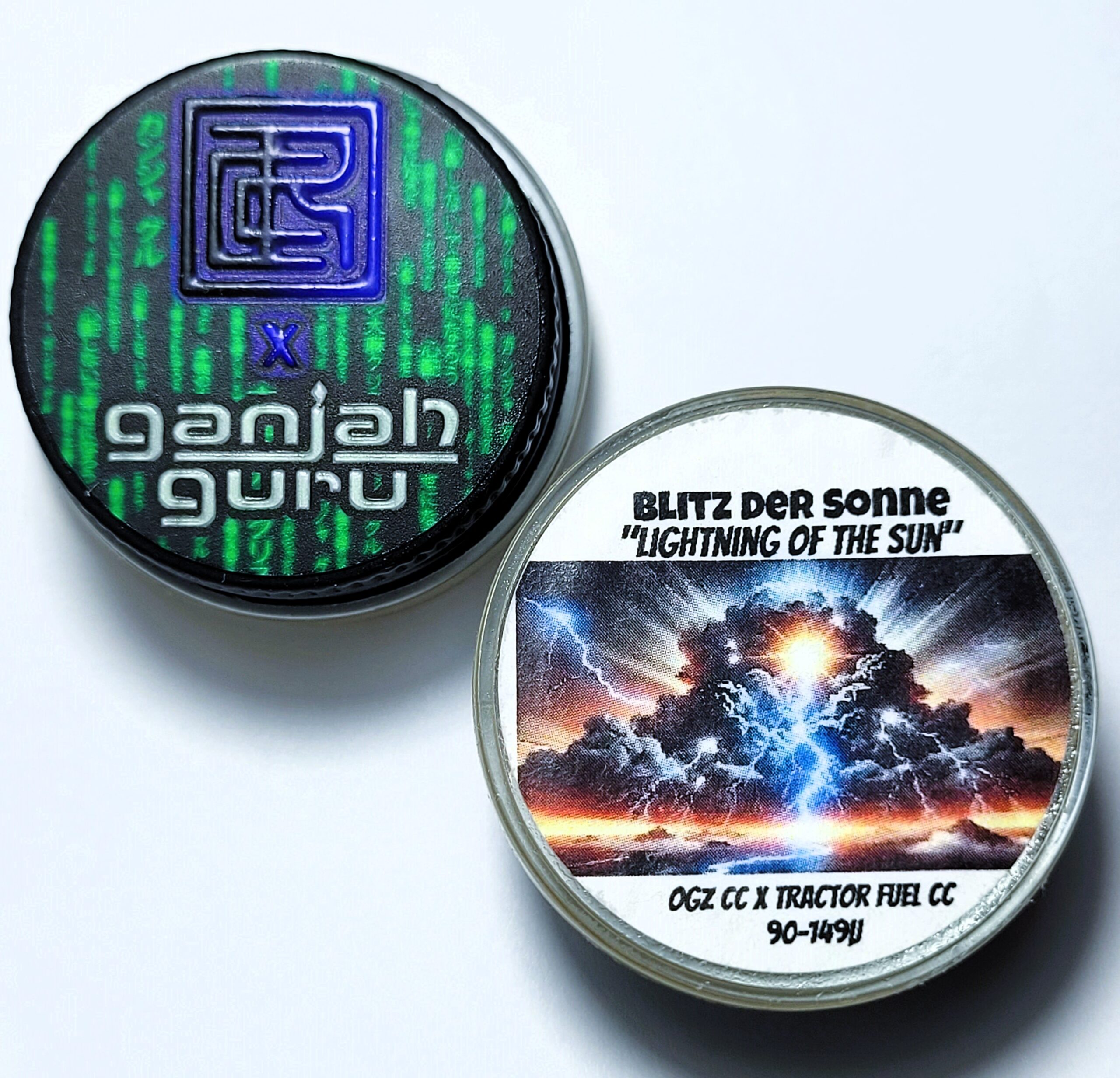 Real Cannabis Chris x Ganjah Guru 'Blitz der Sonne' Cold Cure Live Rosin 90-149u